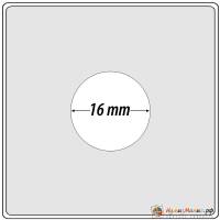 Капсула для монет из прозрачного стекла с чёрной вставкой Quadrum (Квадрум) 16 мм Leuchtturm 