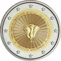 (017) Монета Греция 2018 год 2 евро "Союз островов Додеканес с Грецией"  Биметалл  UNC