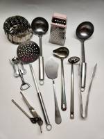 Набор кухонных принадежностей терка пароварка половник штопор шумовка нерж сталь 11 предметов