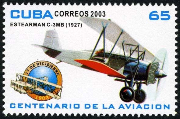 (№4570) Марка Куба 2003 год &quot;Стирман C3MB&quot;, Негашеная