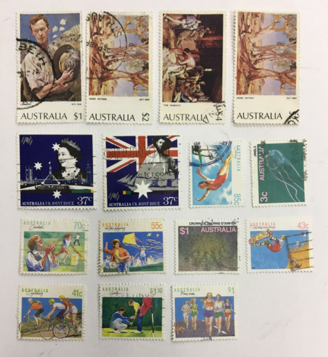 (--) Набор марок Австралия &quot;15 шт.&quot;  Гашёные  , III Θ
