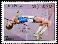 (1983-064) Марка Вьетнам "Прыжки в высоту"    Летние ОИ 1984, Лос-Анджелес III O