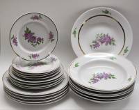 Тарелки 20 шт Пролетарий Сирень фарфор СССР сервиз столовый