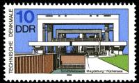 (1988-077) Марка Германия (ГДР) "Подъемный мост, Ротензее"    Мосты II Θ