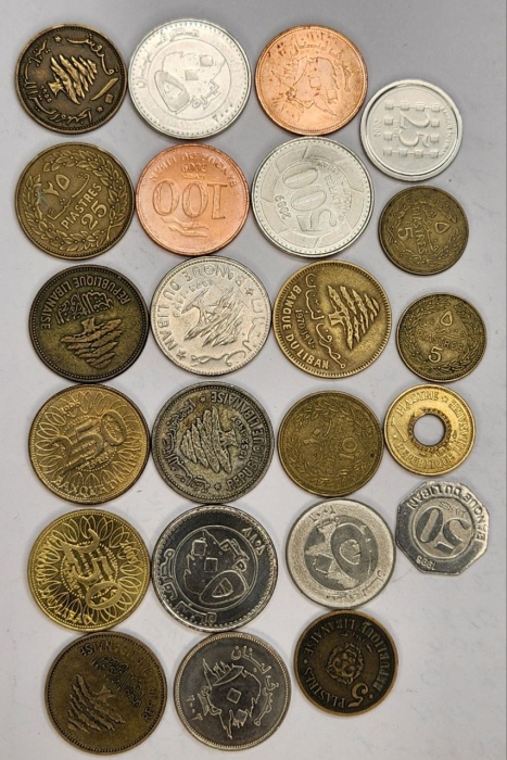 Набор монет Ливан разные 23 штуки