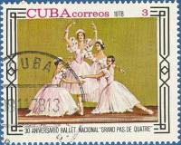(1978-085) Марка Куба "Балерины"    30 лет Национальному балету II Θ