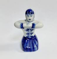 Фарфоровый сувенир из серии "В Чайхане", гжель, авторская работа