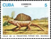 (1987-038) Марка Куба "Эдафозавр"    Доисторические животные II Θ