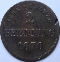 () Монета Германия (Империя) 1858 год 2  ""   Медь  UNC