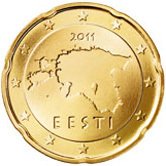 (2011) Монета Эстония 2011 год 20 евроцентов   Латунь  VF