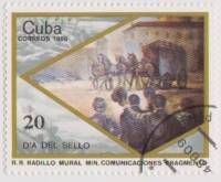 (1986-036) Марка Куба "Почтовая карета"    День почтовой марки III Θ