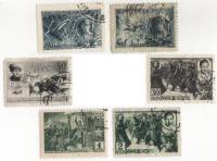 1942-03-5 07-9 Серия Набор марок 6 шт СССР  Герои Великой Отечественной войны II Θ