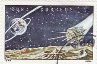 (1973-027) Марка Куба "Луна-1"    День космонавтики III Θ