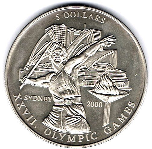 (2000) Монета Либерия 2000 год 5 долларов &quot;XXVII Летняя олимпиада Сидней 2000&quot;  Медь-Никель  PROOF