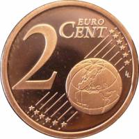 (2019) Монета Германия  2019 год 2 цента  Двор A  UNC