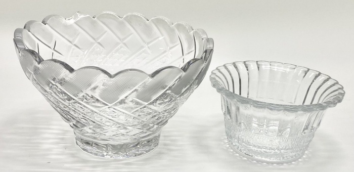 Салатники конфетницы хрусталь круглые 2 шт 
