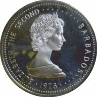 (№1978km27) Монета Барбадос 1978 год 25 Dollars (Юбилей Коронации)