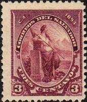 (№1894-78) Марка Сальвадор 1894 год "Свободы", Гашеная