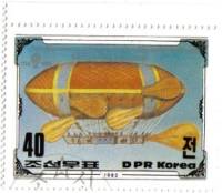 (1982-105) Марка Северная Корея "Воздушный шар графа де Леннокса, 1834"   200 лет авиации III Θ