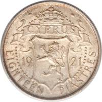 (№1913km14) Монета Кипр 1913 год 18 Piastres