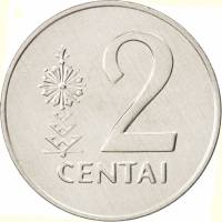 () Монета Литва 1991 год 2  ""   Алюминий  UNC