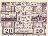 (№1920) Банкнота Австрия 1920 год "20 Heller"