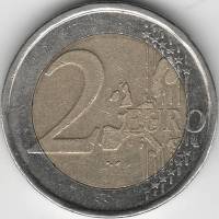 (2001) Монета Финляндия 2001 год 2 евро  1-й тип образца 1999-2006 с буквой М  VF