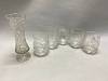 Ваза и 5 стаканов хрусталь