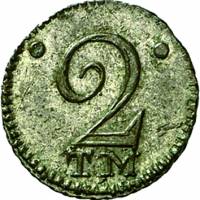 (1787, ТМ) Монета Таврия 1787 год 2 копейки   Серебро Ag 448  VF