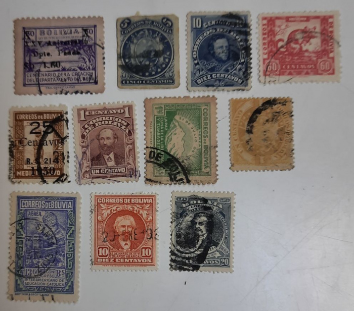 (--) Набор марок Боливия &quot;11 шт.&quot;  Гашёные  , II Θ