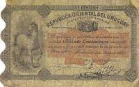 (№1870P-A108) Банкнота Уругвай 1870 год "20 Centeacute;simos"