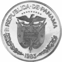 (№1983km91) Монета Панама 1983 год 5 Balboas (Несанкционированного поражает)