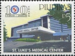 (№2003-3372) Марка Филиппины 2003 год &quot;Ст Luke039s Медицинской Сентенниал Центр&quot;, Гашеная