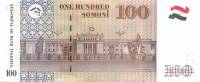 (,) Банкнота Таджикистан 1999 год 100 сомони    UNC