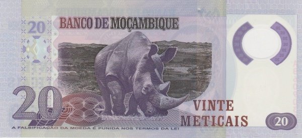 (,) Банкнота Мозамбик 2017 год 20 метикалов &quot;Самора Машел&quot;   UNC