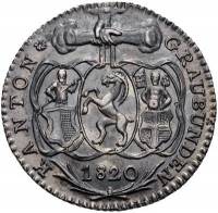 (№1807km8 (graubunden)) Монета Швейцария 1807 год 5 Batzen