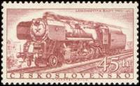 (1956-044) Марка Чехословакия "Локомотив 556.0"    Локомотивы III Θ