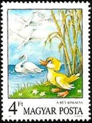 (1987-065) Марка Венгрия "Гадкий утенок"    Сказки и басни II &Theta;