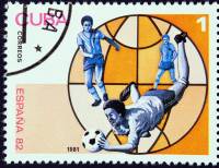 (1981-014) Марка Куба "Футбол (1)"    ЧМ по футболу 1982 Испания III O