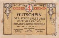 (№1920) Банкнота Австрия 1920 год "4 Kronen"