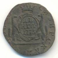 (1773, КМ) Монета Россия-Финдяндия 1773 год 1/2 копейки   Полушка Сибирь Медь  VF