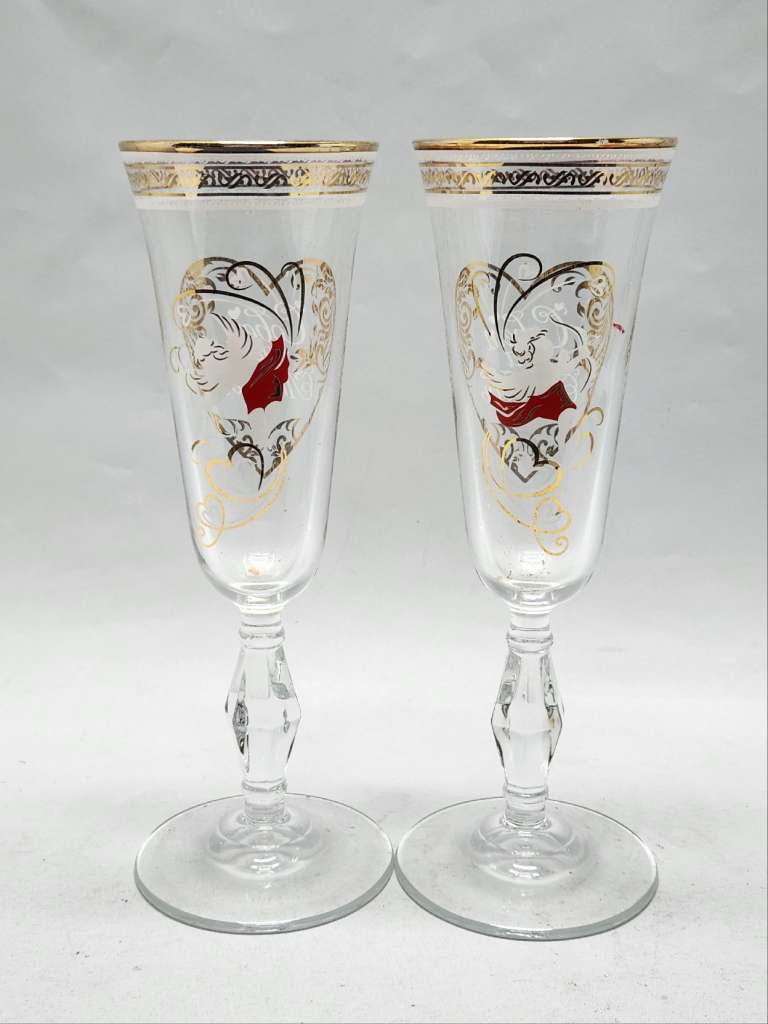 Свадебные бокалы фужеры Совет да любовь 2 шт