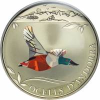 (2012) Монета Андорра 2012 год 1 динер "Утка широконоска"   PROOF