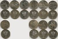 (213-217 220-223 226 10 монет по 2 злотых) Набор монет Польша 2011 год   UNC
