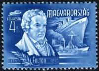 (1948-014) Марка Венгрия "Роберт Фултон"    Изобретатели и исследователи III Θ
