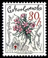 (1979-012) Марка Чехословакия "Гвоздика"    Охрана природы. Млекопитающие III Θ