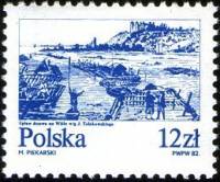 (1982-044) Марка Польша "Река Висла"    Стандартный выпуск. Река Висла III Θ