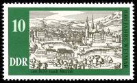 (1975-079) Марка Германия (ГДР) "Старый город"    Веймар 1000 лет III Θ