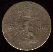 (№1839km305.1) Монета Норвегия 1839 год frac12; Skilling