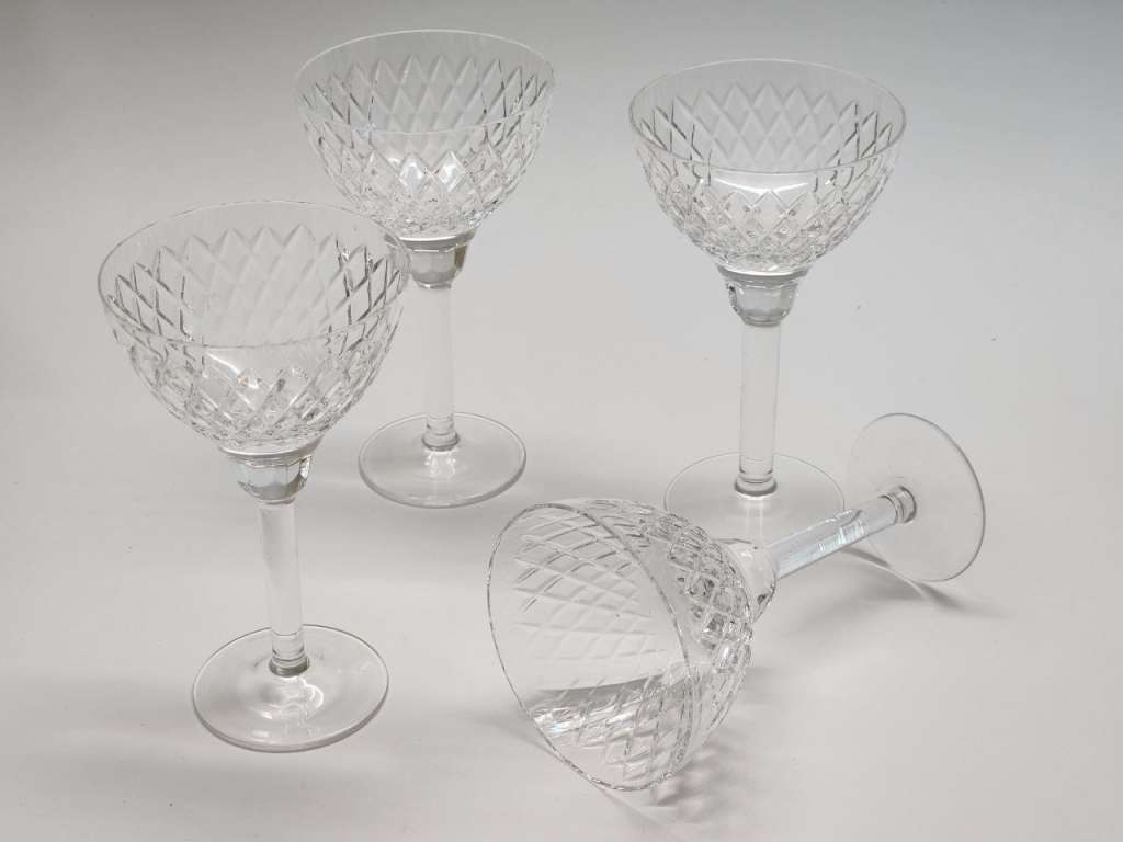 Бокалы фужеры 4 штуки хрусталь винтаж